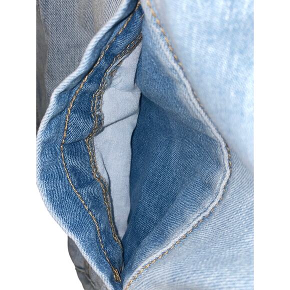 Forever 21 Reworked Distressed Grunge Denim Jean Jacket Large - Picture 6 of 13